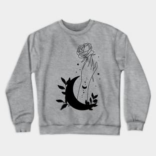 Occult Moon Rose Witchcraft Crewneck Sweatshirt